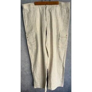 Tommy Bahama Men's Casual Lounge Pants Size Medium Waist 40 100% Linen Tan